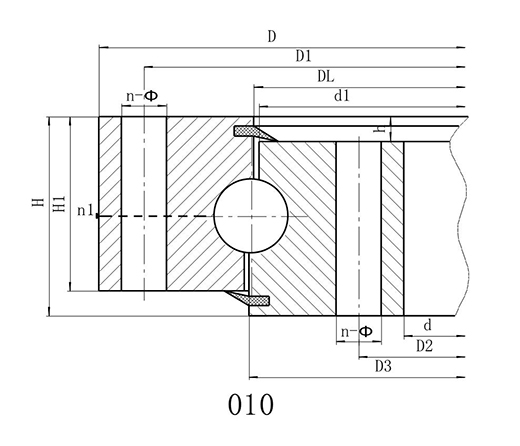 （01系列）單排四點接觸球式回轉支承——無齒式