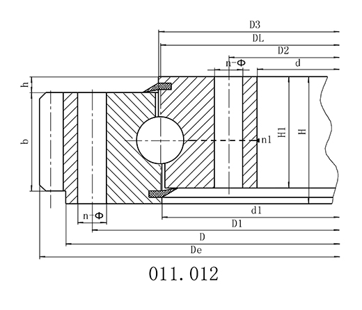 （01系列）單排四點接觸球式回轉支承——外齒式