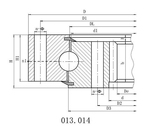 （01系列）單排四點接觸球式回轉支承——內齒式